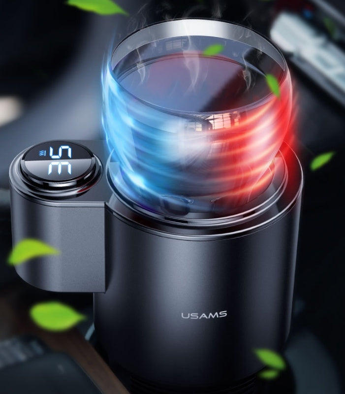 USAMS US-ZB160 Digital Display Smart Car Heating & Cooling Cup – Advanced Car Accessory for Temperature Control - Ajhiza  