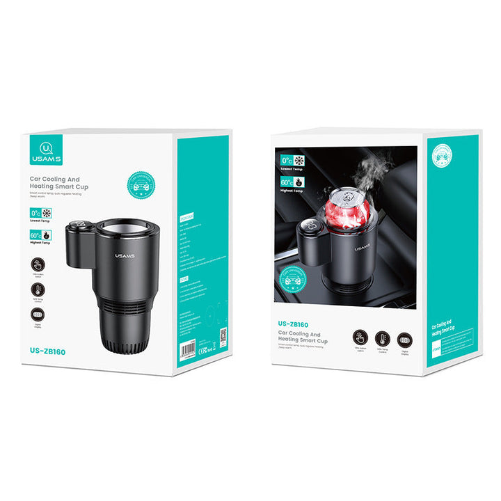 USAMS US-ZB160 Digital Display Smart Car Heating & Cooling Cup – Advanced Car Accessory for Temperature Control - Ajhiza  