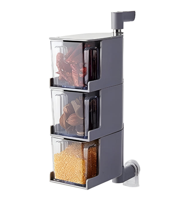 3 Layers Sticking Rotary Seasoning Kitchen Organizer - Ajhiza  