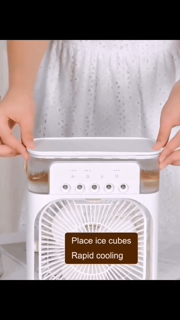 Cooling Fan With Ice   Ajhiza
