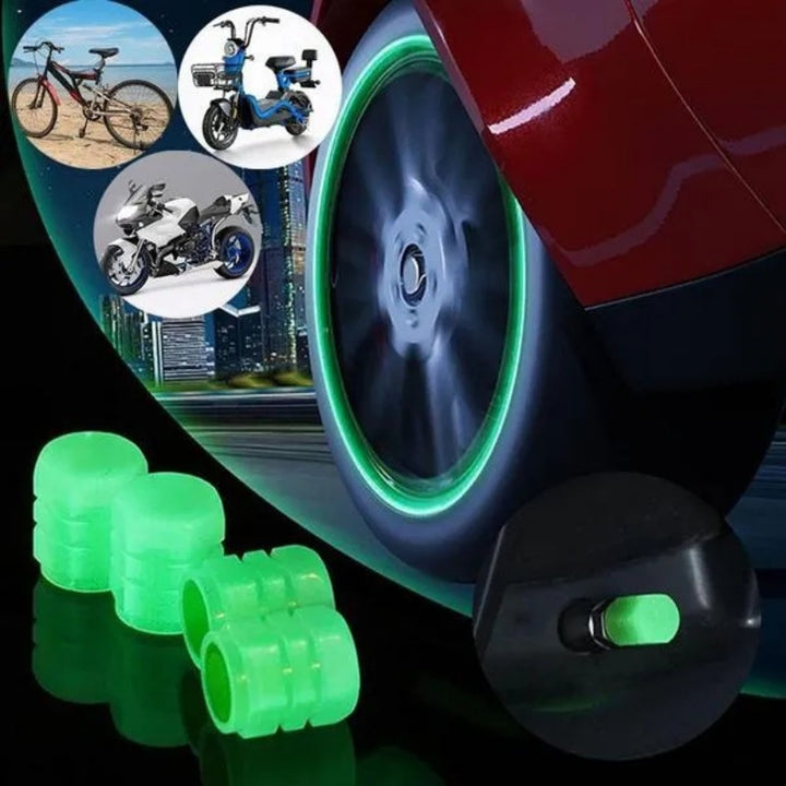 Car Luminous Tire Valve Cap(4 pcs set) - Ajhiza