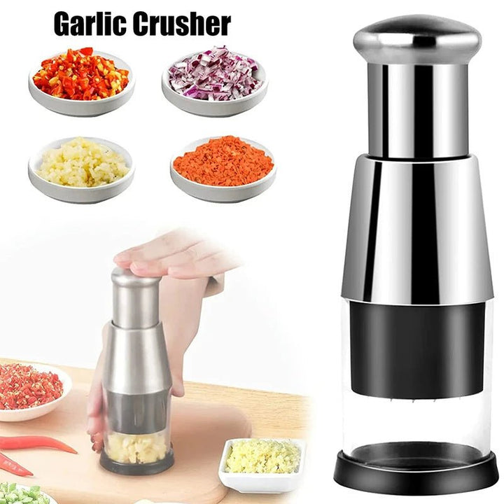 Garlic Crusher Onion Chopper Multipeler Vegetables Chopper Manual Garlic Press Machine Garlic Squeezer Kitchen Gadget - Ajhiza  