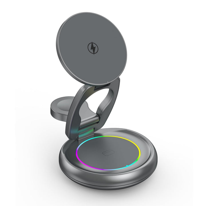 Metal 3 In 1 Wireless Rotatable Charger Bracket - Ajhiza  